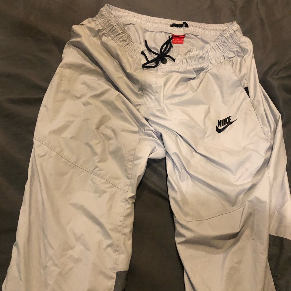 Men's XL Nike Sweatpants White and Gray Preowned